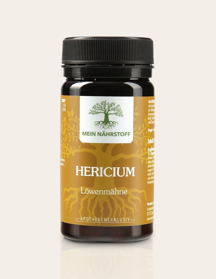 Nahrungsergänzung Hericium Löwenmähne von Mein Nährstoff – Vitalpilz für Nerven, Darm und Immunsystem – Apothekenexklusiv